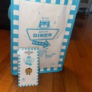 NWT Jellycat Diner NYC exclusive Fran pancake Enamel Pin & Tote Bag